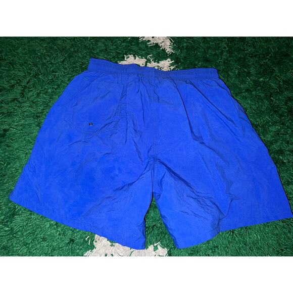 Vintage Big Johnson Nylon Blue Shorts Bottoms VTG L Large Rare - Picture 5 of 7
